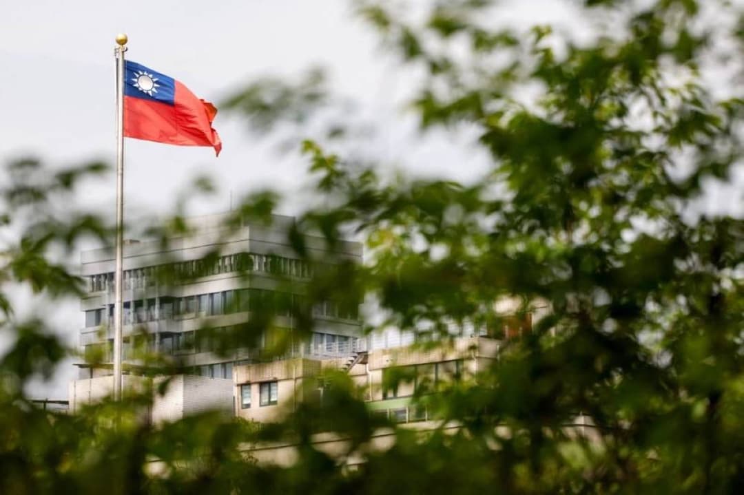 A semiconductor manufacturing facility in Taiwan, reflecting the island's role as a global hub for advanced electronics production.