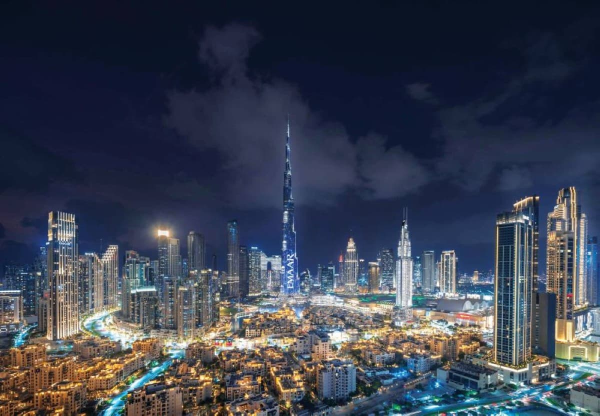 A conceptual illustration representing artificial intelligence and digital investment in the UAE economy.