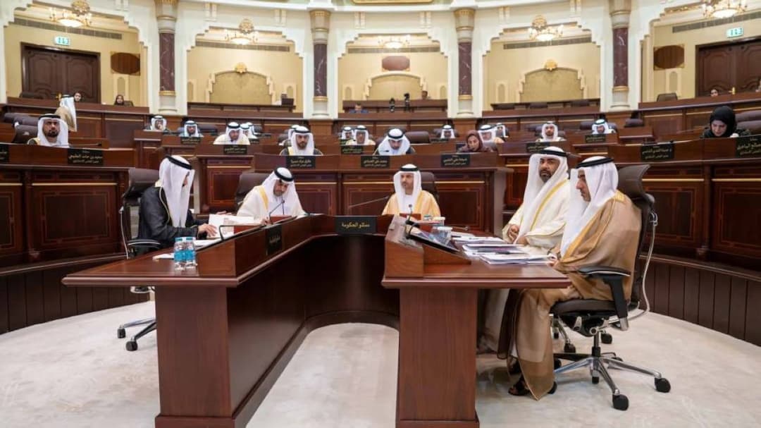 Sharjah Consultative Council members seated in session under the chairmanship of council president Halima Hamid Al Owais during the 18th and final plenary session of the third ordinary sitting of the 11th legislative term.