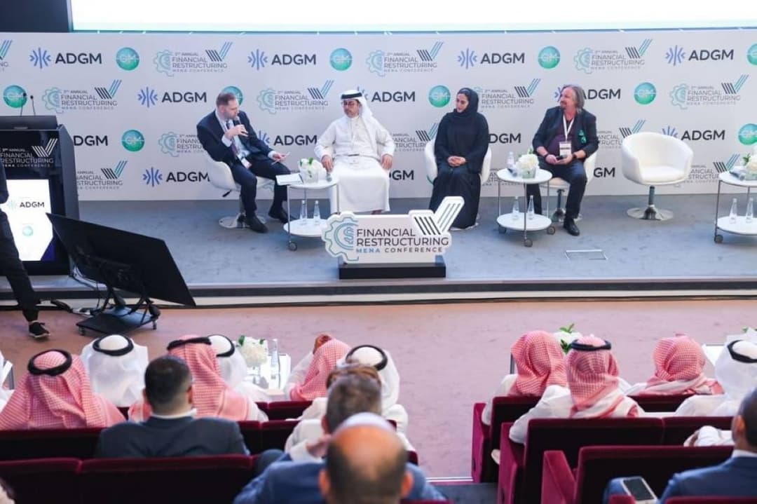 Participants gather at the fourth edition of the Middle East and North Africa Financial Restructuring Conference in Abu Dhabi.