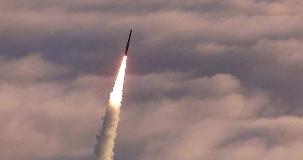 Smoke rising over Kyiv following a ballistic missile attack by Russian forces.