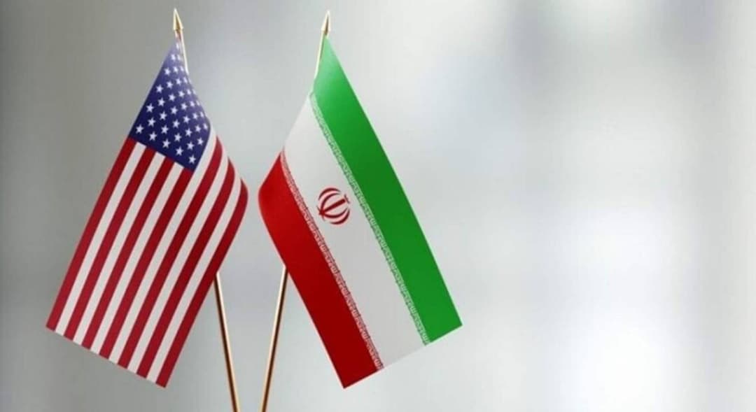 A diplomatic meeting scene related to the Iran-US agreement signing, with officials gathered around a table.