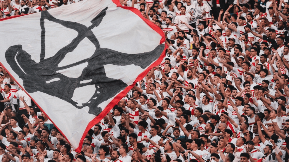 Zamalek Club players celebrating their Egyptian Premier League title triumph.