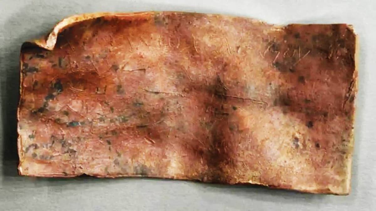 A Roman-era lead curse tablet discovered at an excavation site in the Dutch city of Heerlen, formerly the Roman settlement of Coriovallum.