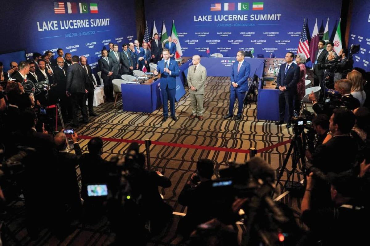 Delegations from the United States, Iran, Qatar, and Pakistan gathered at the Bürgenstock mountain resort in Switzerland for high-level nuclear and regional negotiations.