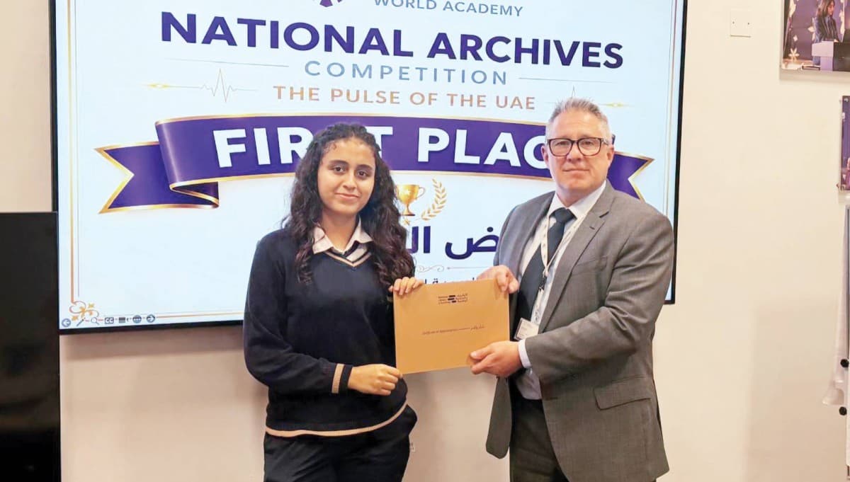 Students and officials at the National Archives and Library closing ceremony honouring winners of the National Identity Project for the 2026–2027 academic year.