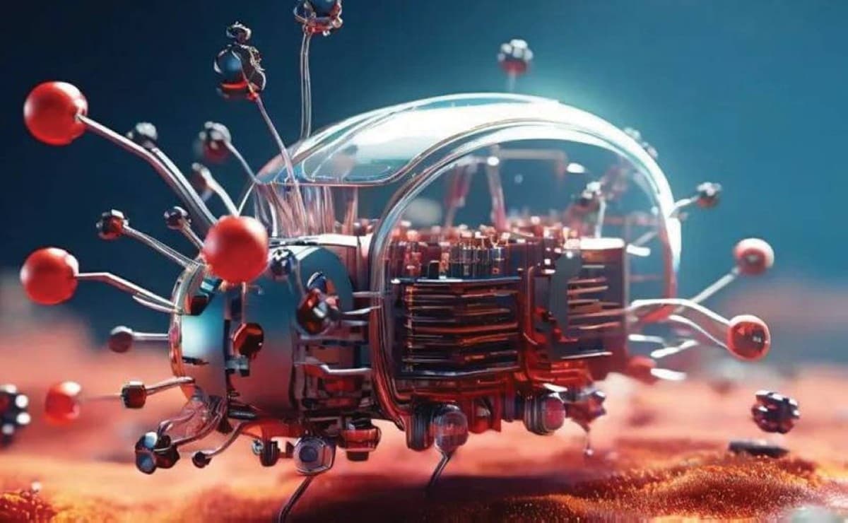 Microscopic algae-based robots designed to deliver chemotherapy drugs directly into tumour tissue.