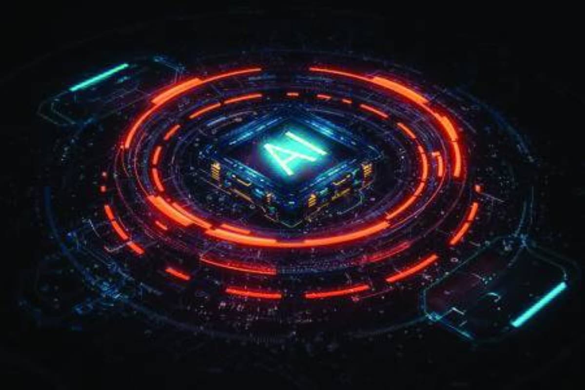 A visual representation of artificial intelligence and cybersecurity, illustrating the growing intersection of advanced AI models and digital threat landscapes.