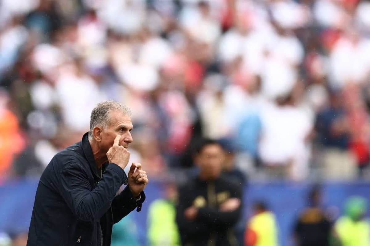 Ghana coach Carlos Queiroz stands on the touchline during Ghana's draw against England at the 2026 World Cup group stage.