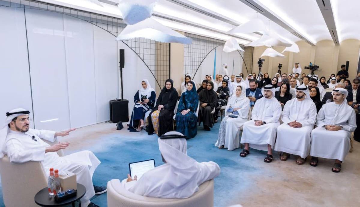 His Excellency Said Mohammed Al Tayer, CEO of DEWA, speaking at a Dubai Press Club 'Media Sessions' dialogue on Dubai's energy and water infrastructure.