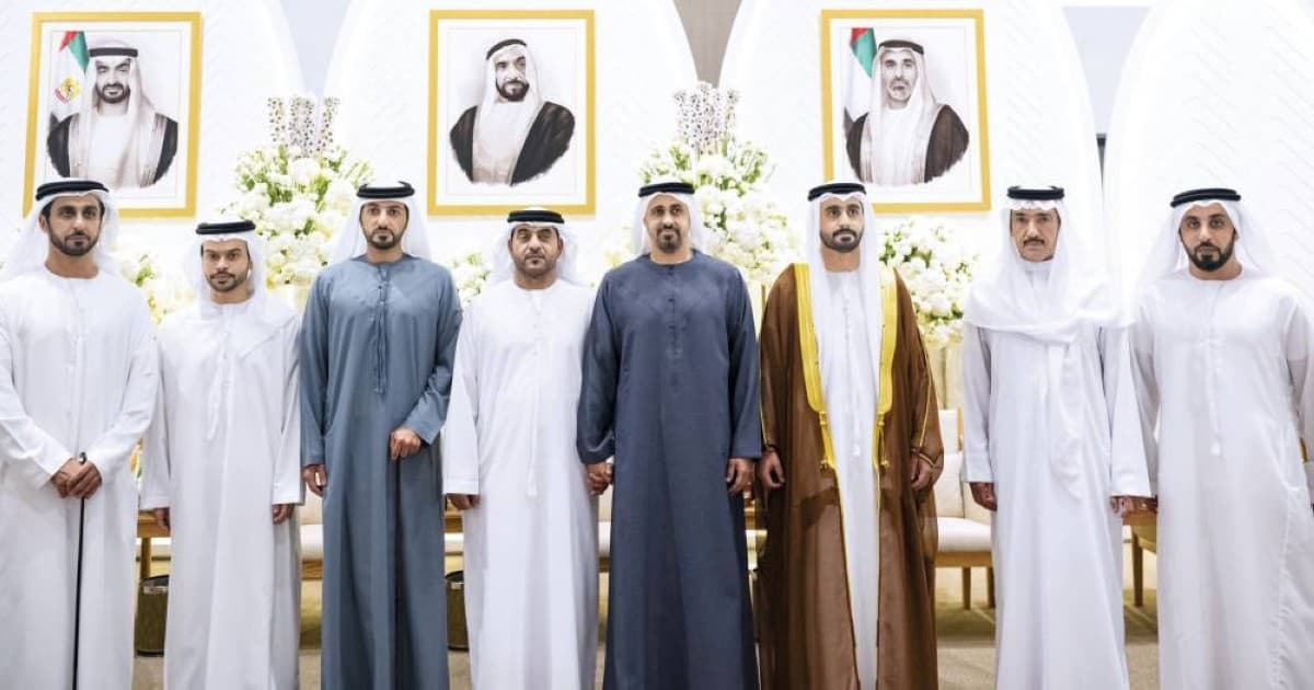 Sheikh Ziyad bin Mohammed bin Zayed Al Nahyan attending a wedding reception in Abu Dhabi.