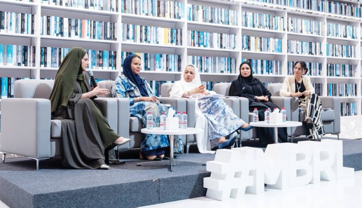 A panel discussion at Mohammed bin Rashid Library featuring Emirati writers and literary figures gathered to discuss UAE participation in the International Prize for Arabic Fiction.