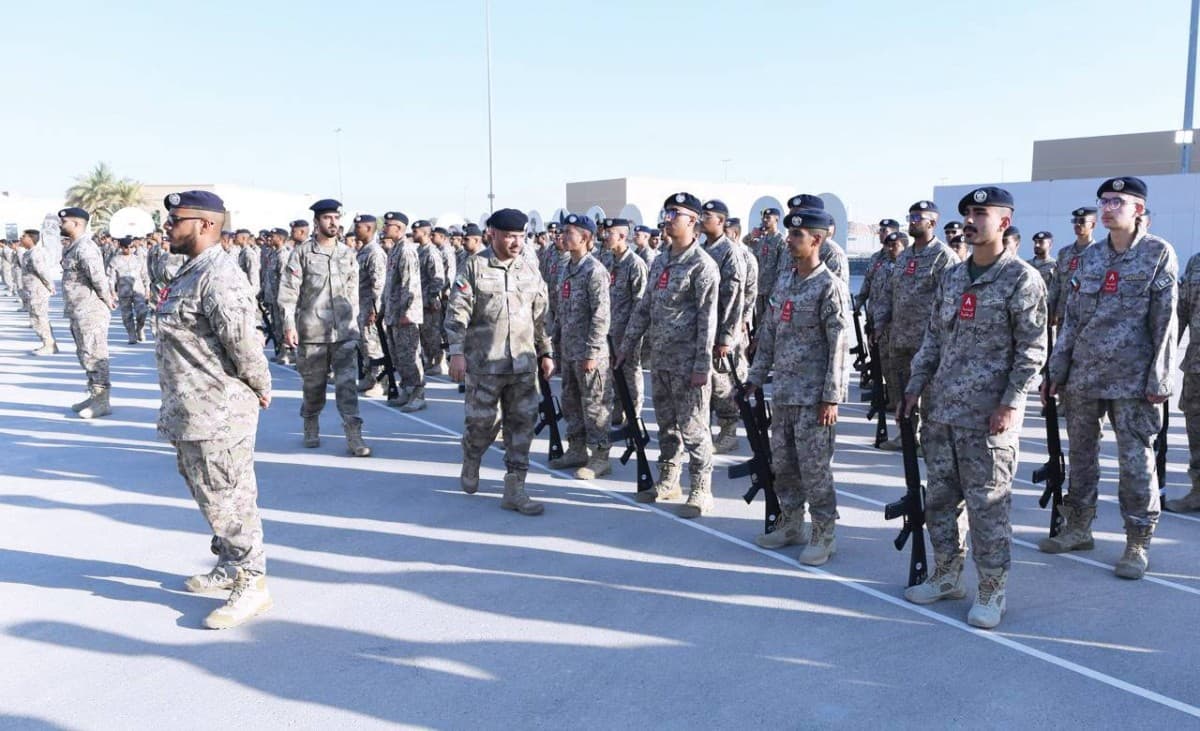 Brigadier General Dr. Rashid Mohammed Bursheid visiting national service conscripts at the Police Rehabilitation Department in Al Ain.