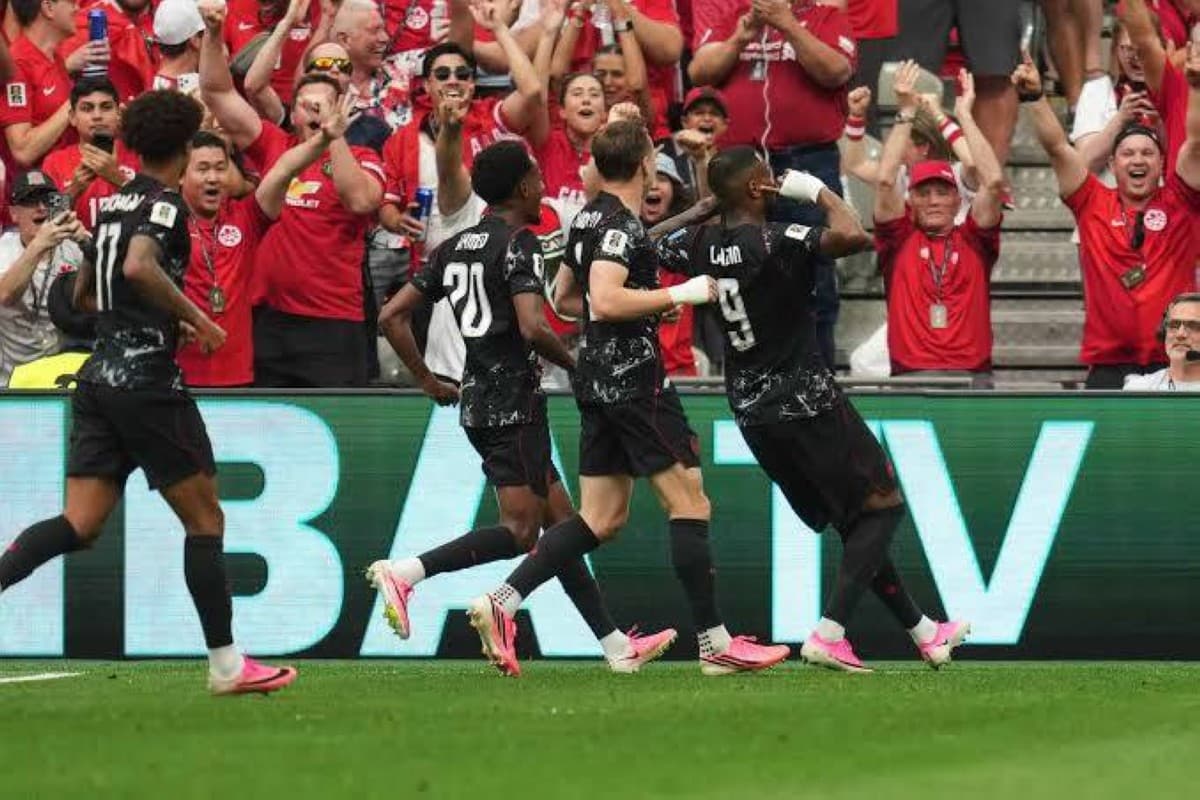 Canada players on the pitch during their 2026 FIFA World Cup group stage match.