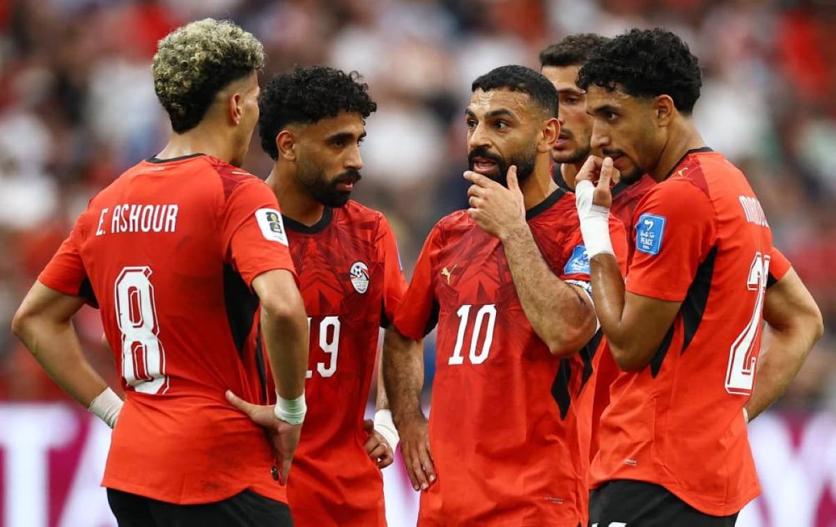Egypt national football team players during their 2026 FIFA World Cup group stage campaign.