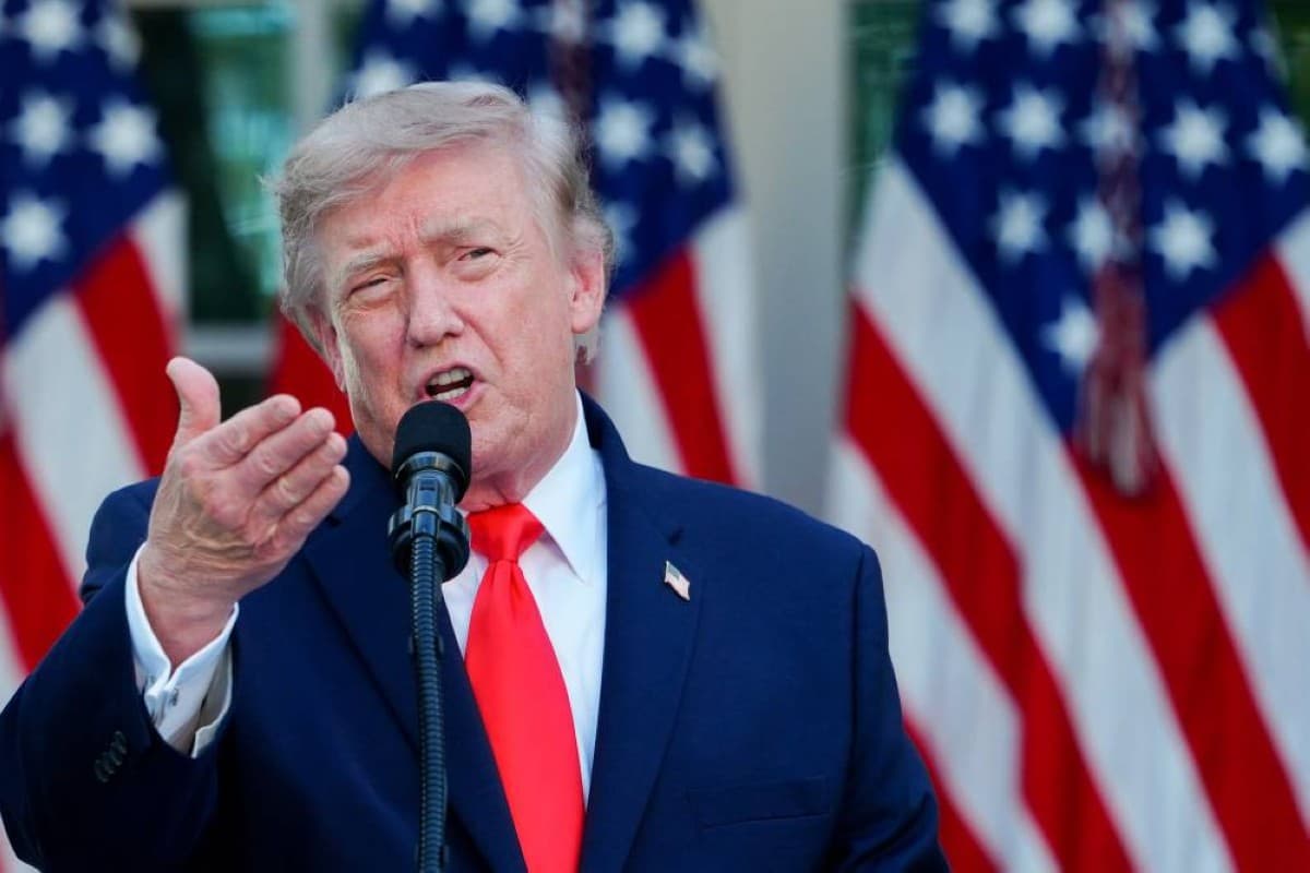 President Donald Trump speaking, in the context of a statement about using unfrozen Iranian assets to purchase American agricultural products.