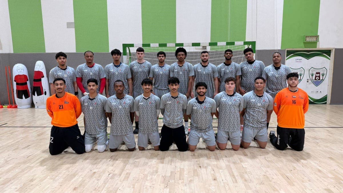 UAE youth handball team players in training ahead of the Emirates International Youth Handball Championship.