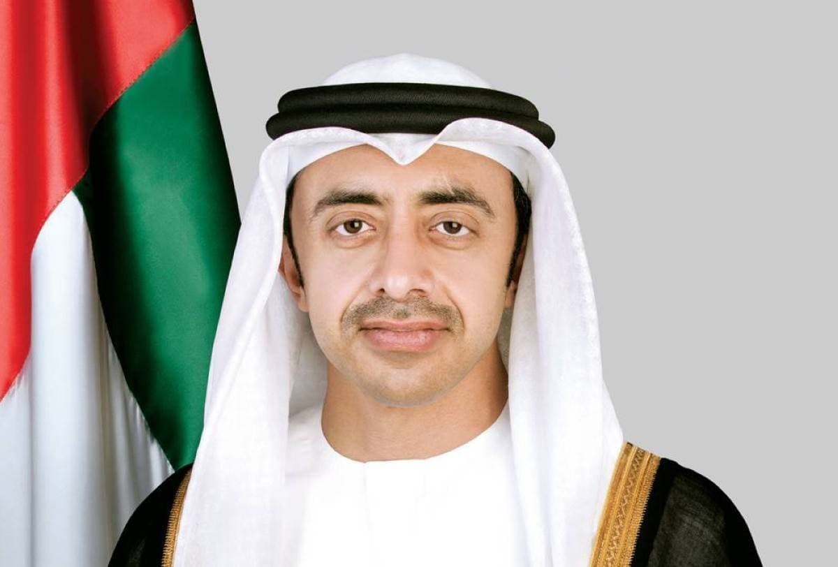 Sheikh Abdullah bin Zayed Al Nahyan, UAE Deputy Prime Minister and Minister of Foreign Affairs, during a diplomatic phone call with Iranian Foreign Minister Abbas Araghchi.