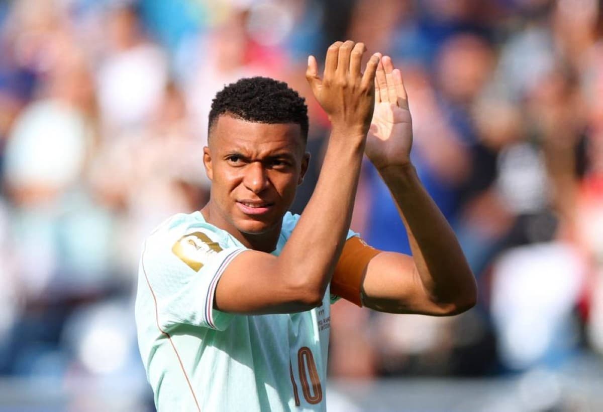 Kylian Mbappé in action for France during their 4-1 victory over Norway at the 2026 World Cup.