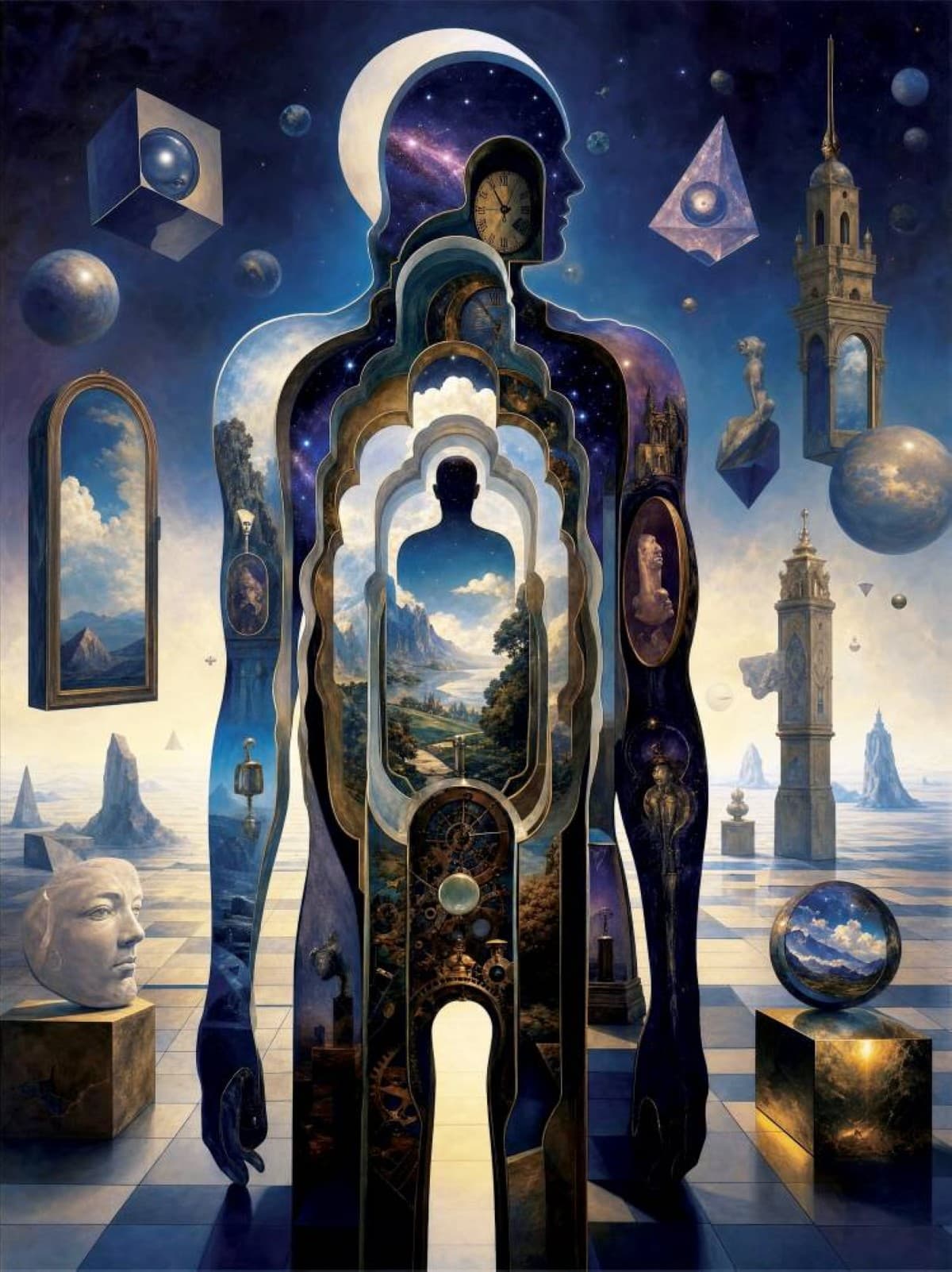 The cover of the book 'The Self and Its Manifestations' by Marilyn Younes, published as part of Bait Al Falsafa's philosophical youth book series in Fujairah.