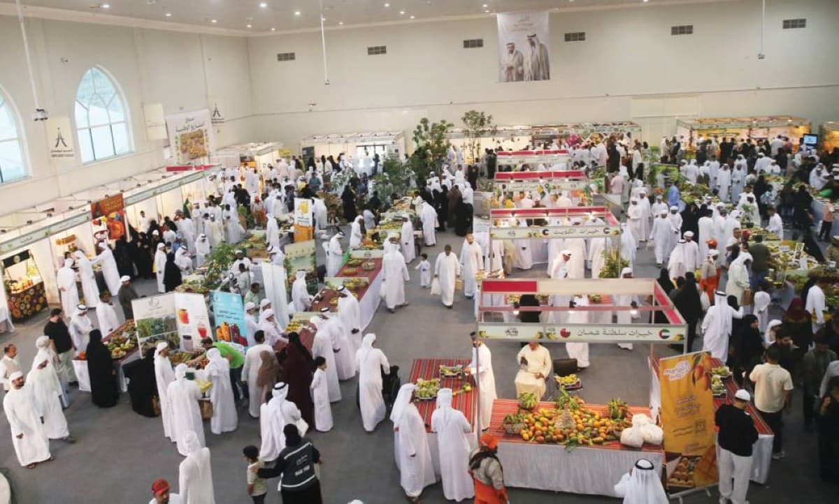 Visitors browse mango varieties and agricultural products on display at the fifth edition of the Khor Fakkan Mango Festival 2026.