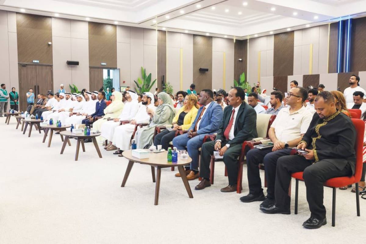 Members of the Ethiopian community attending awareness lectures at the Positive Spirit Hall in Dubai Police Officers Club.