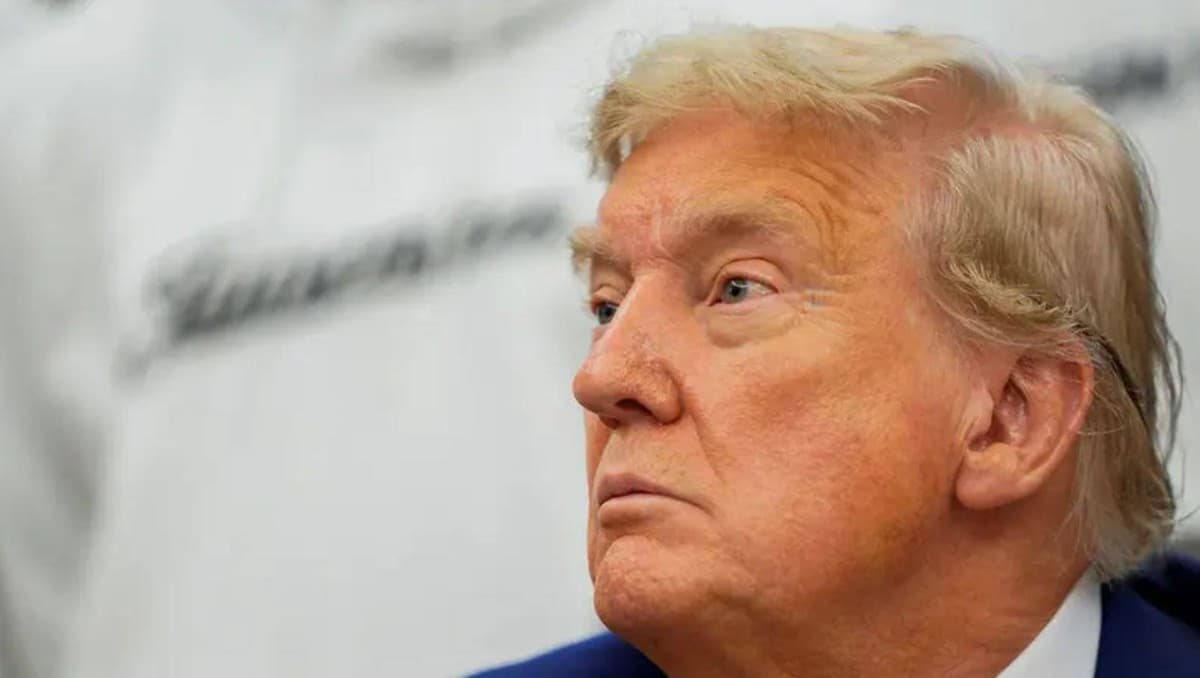 US President Donald Trump making an announcement regarding his nomination of Keith Sunderling as permanent Secretary of Labour.