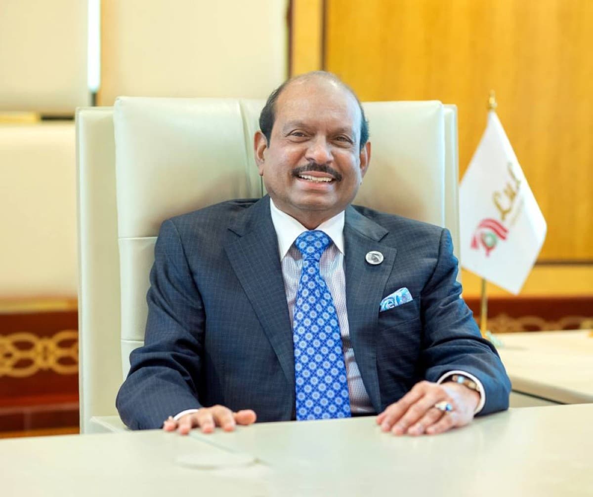 Yusuf Ali M.A., chairman of Lulu Group, speaking at the launch of the Etihad Rail project.