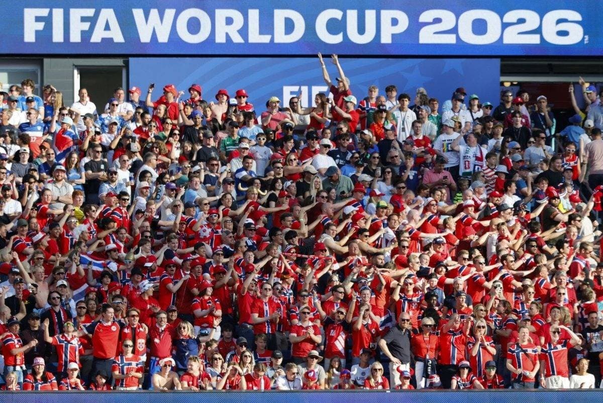 Packed stadium crowd at a 2026 FIFA World Cup match.