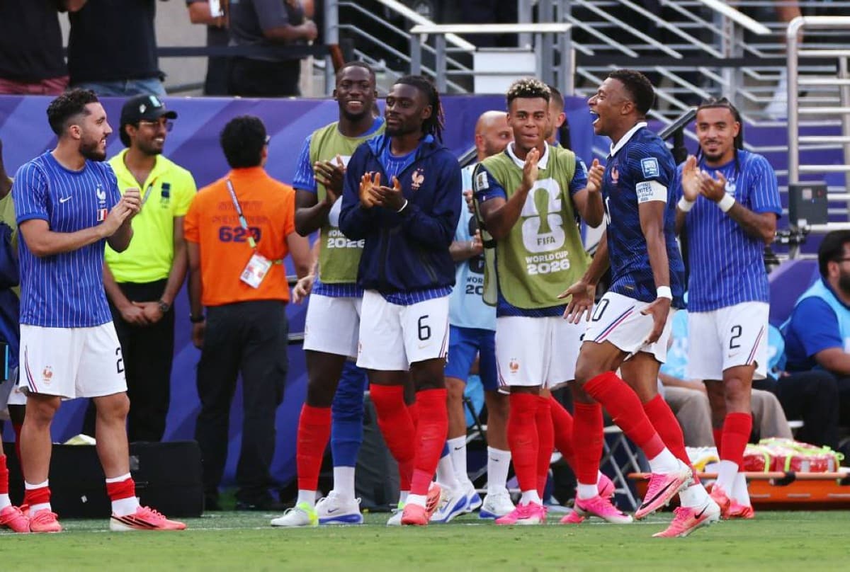 France's attacking trio in action during their dominant 3-0 victory over Sweden at the 2026 World Cup.