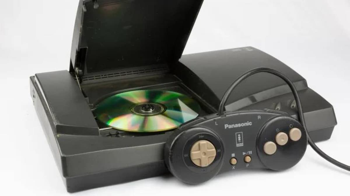 A classic 3DO Interactive Multiplayer console from the early 1990s, representing the retro gaming hardware whose revival plans have been shelved due to a legal dispute.