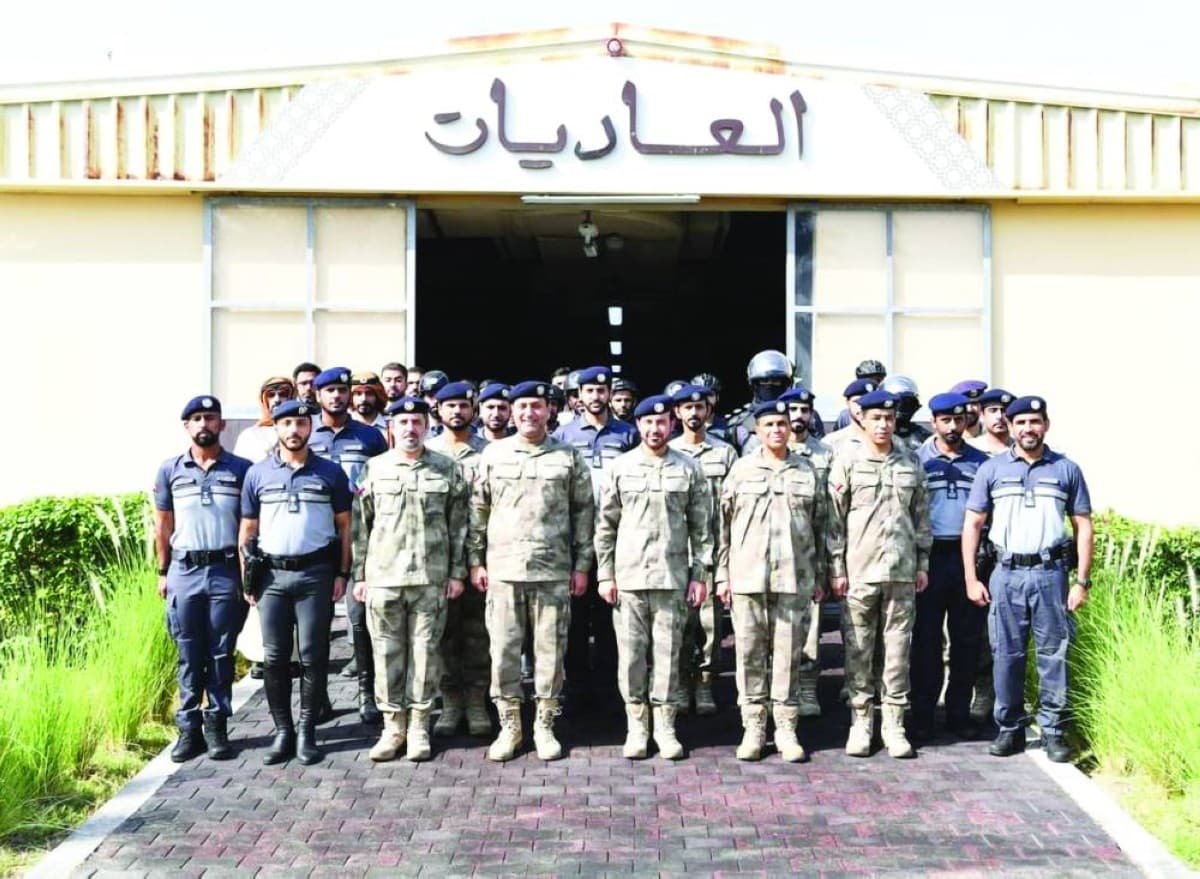 Abu Dhabi Police Commander-General Major General Ahmed Saif bin Zaitoun Al Muhairi inspects field units and equipment during his visit to the Special Patrols Directorate.