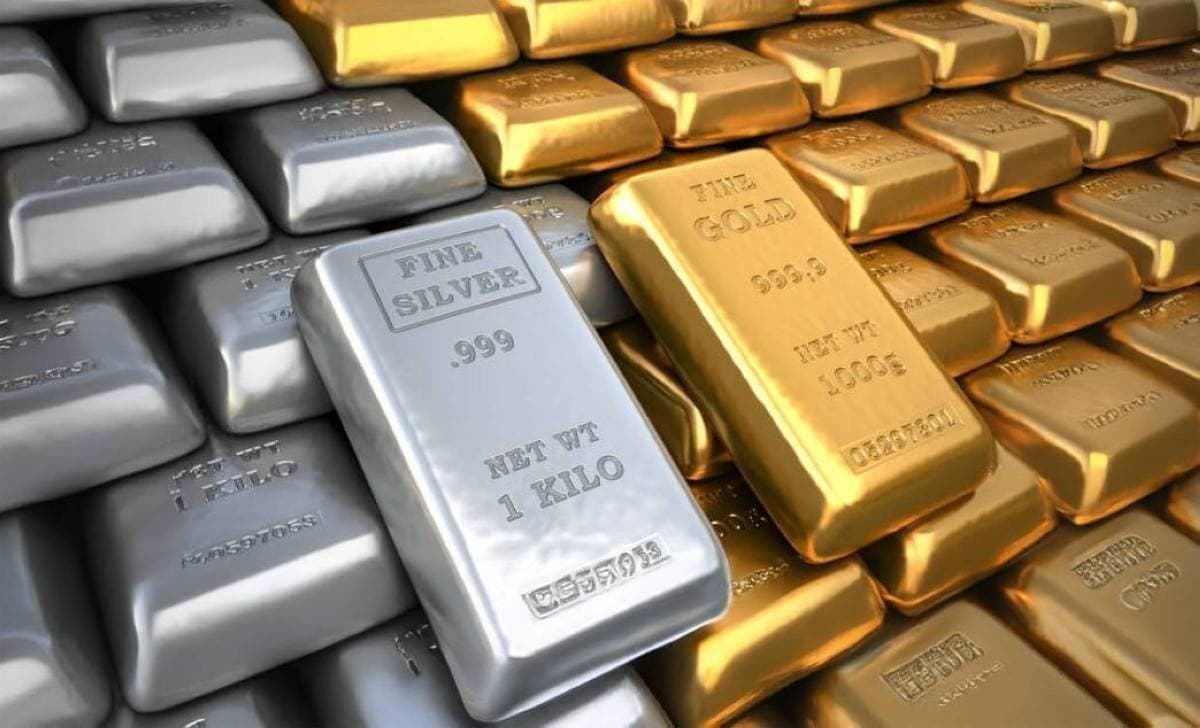 Gold and silver bars or coins representing the rise in precious metals prices during the week ending 3 July 2026.