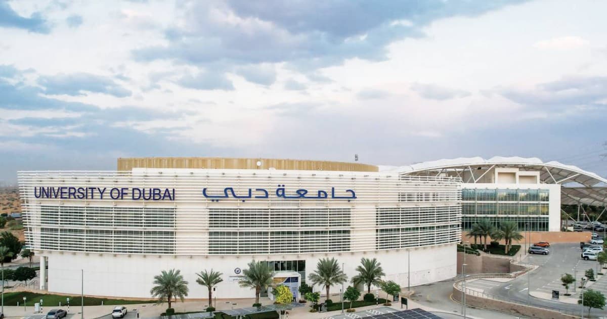 The University of Dubai campus, where applications for the Hamdan bin Rashid full scholarships for the 2026–2027 academic year are now open.