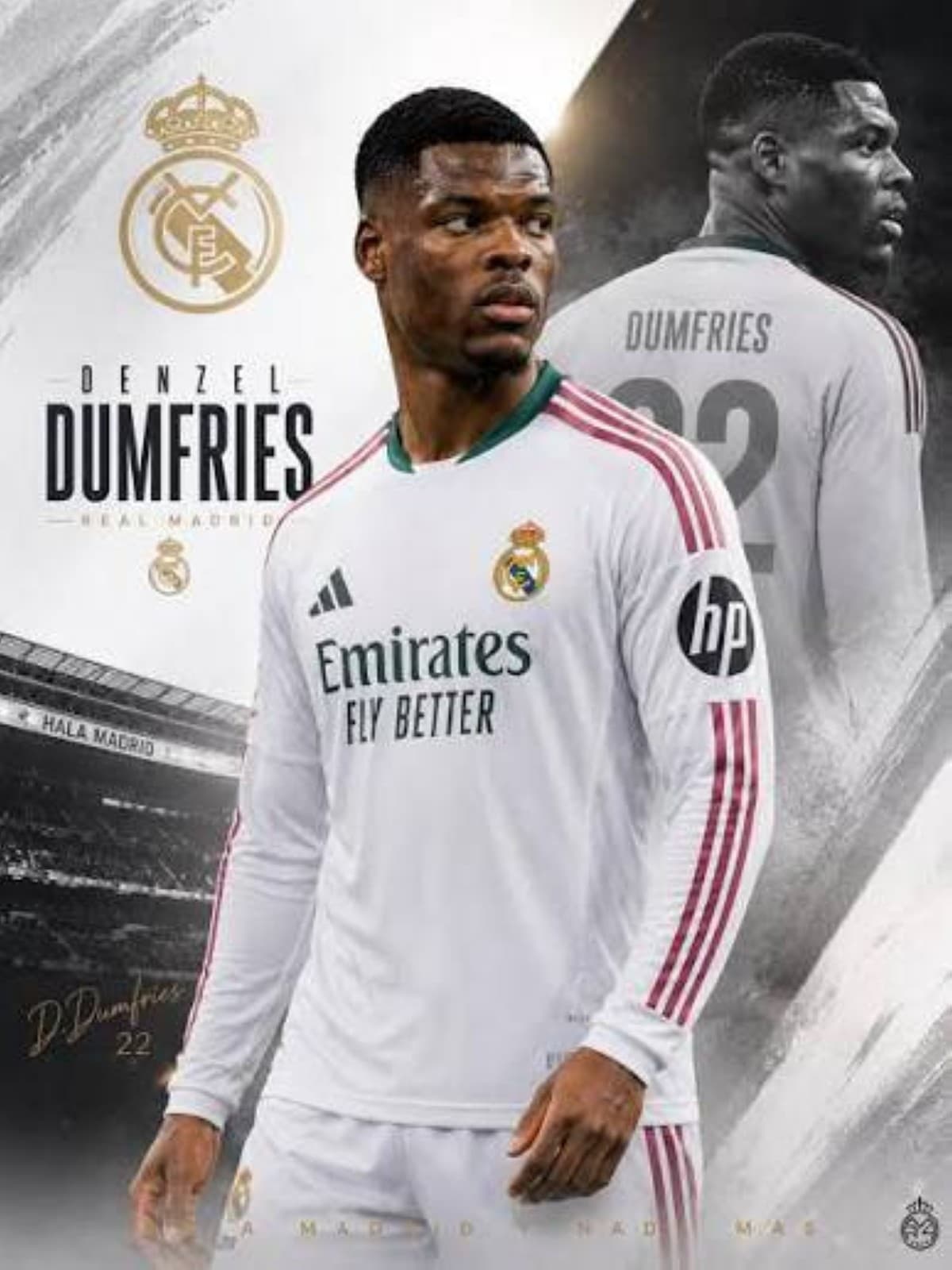 Dutch defender Denzel Dumfries pictured ahead of his move to Real Madrid from Inter Milan.