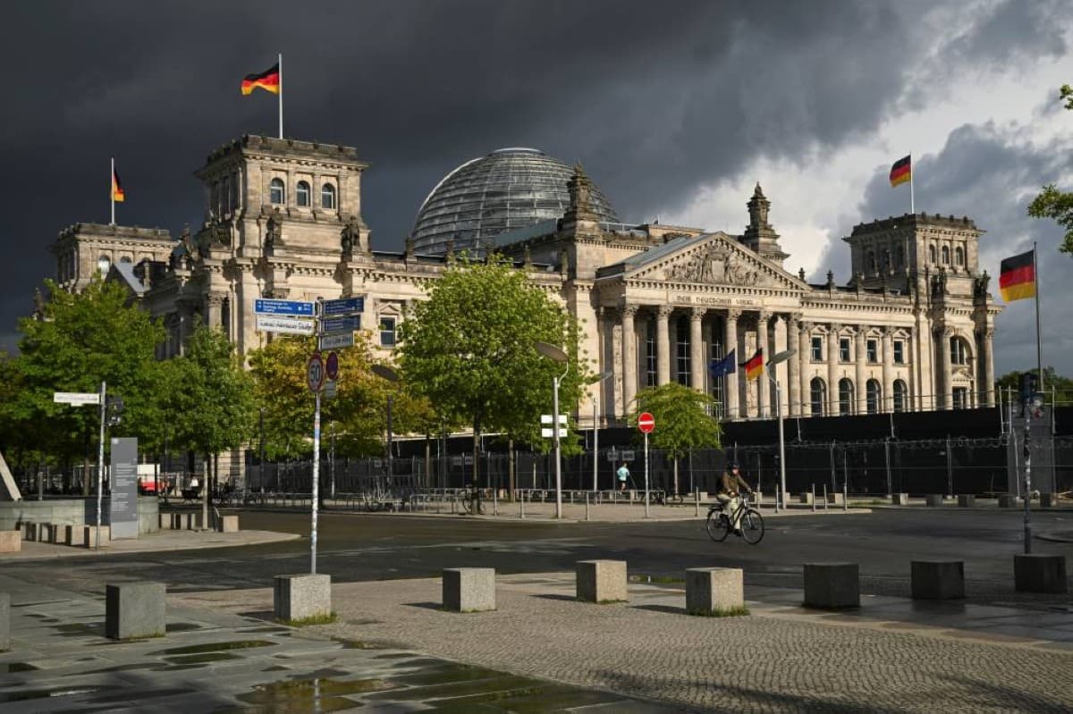 German Finance Minister Lars Klingbeil presenting the federal budget draft ahead of the cabinet meeting in Berlin.
