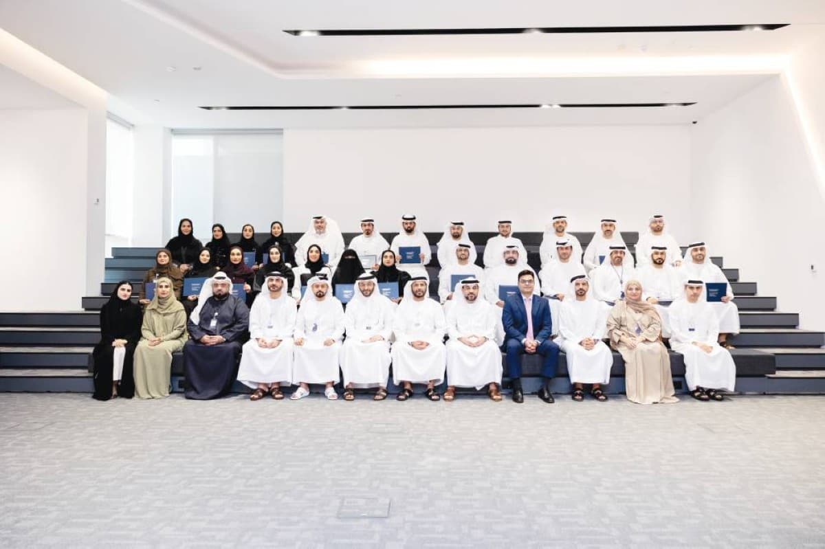 Dubai Municipality officials and graduates pose at the 'Future Leaders' programme graduation ceremony.