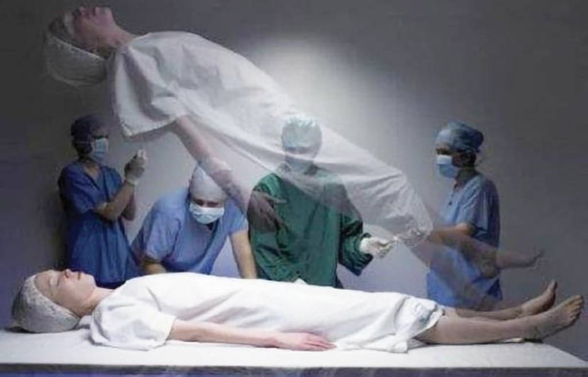 Rosemary Thornton, a woman who survived cardiac arrest and recovered from cancer after an out-of-body experience, pictured in a hospital setting.