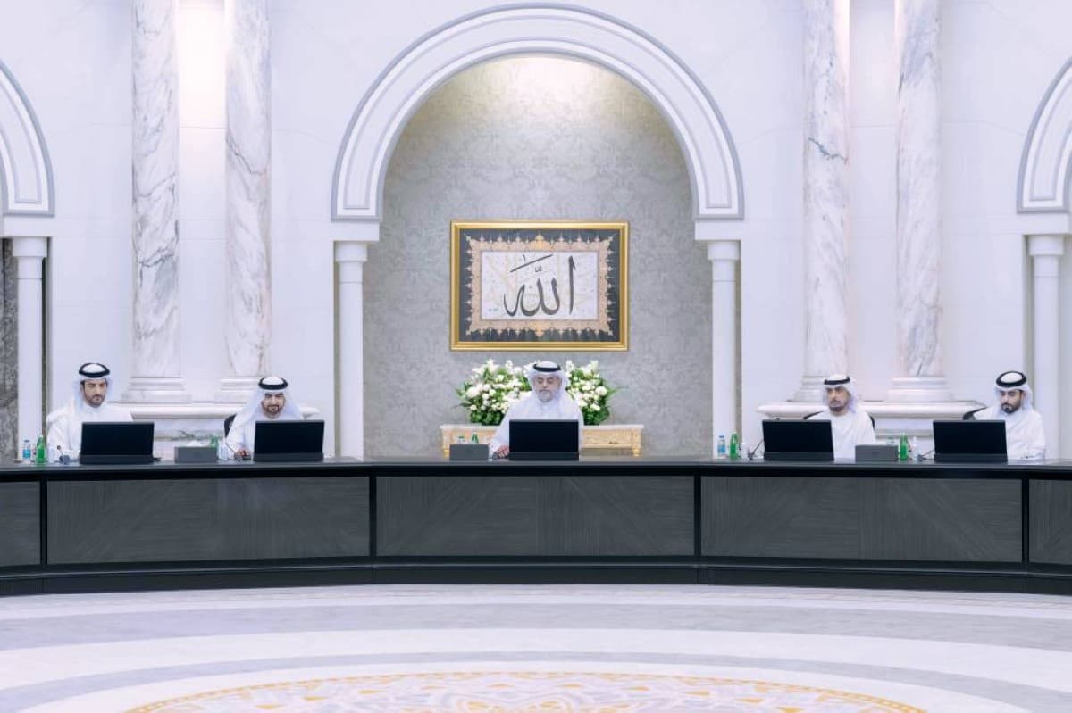 Sheikh Sultan bin Mohammed bin Sultan Al Qasimi chairs the Sharjah Executive Council meeting at the Ruler's office.