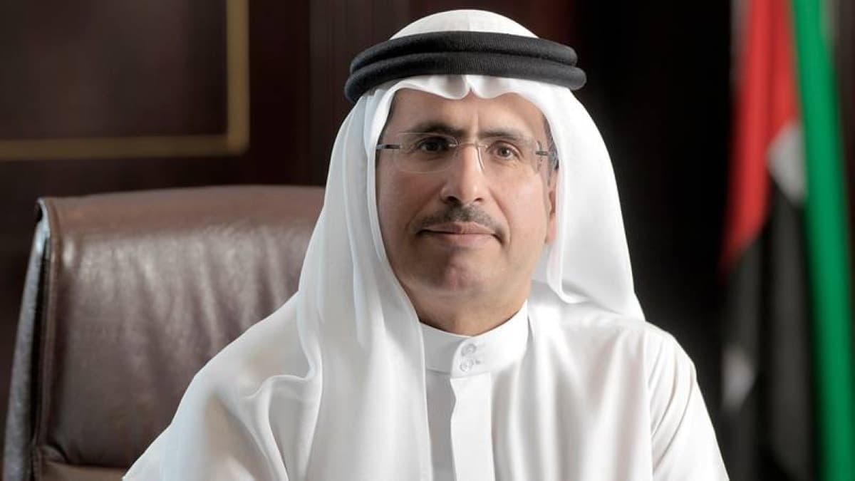 His Excellency Saeed Mohammed Al Tayer, Managing Director and CEO of DEWA, speaking at an awards ceremony for the Hamdan bin Mohammed Programme for Government Services.