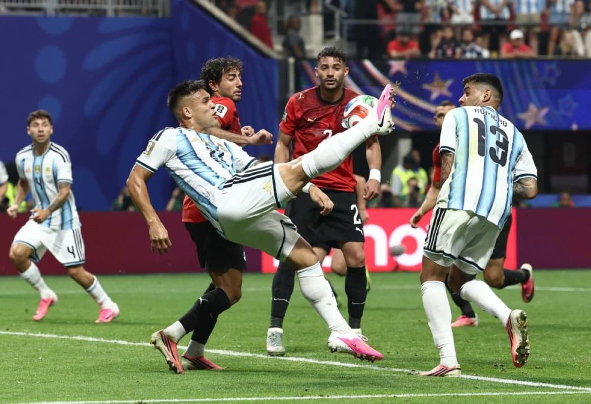 Patrice Evra speaking on Prime Video in reaction to Egypt's elimination from the 2026 World Cup following their 3-2 defeat to Argentina.