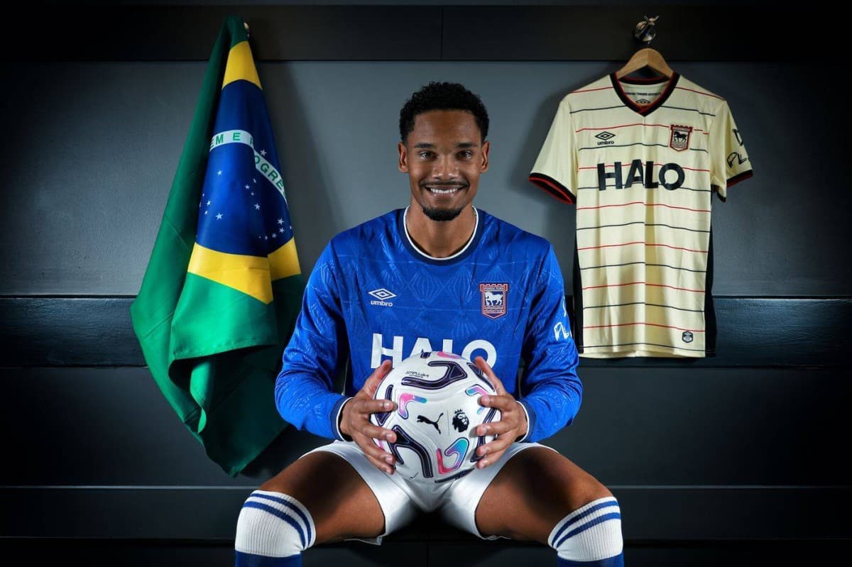 Brazilian striker Emerson Correia da Silva pictured following his signing for Ipswich Town on a five-year club-record deal.