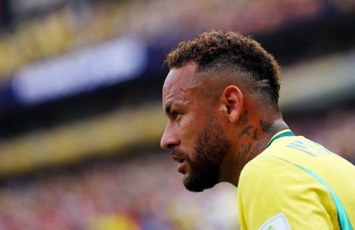 Neymar Junior in action during Brazil's 2026 World Cup round of 16 match against Norway.