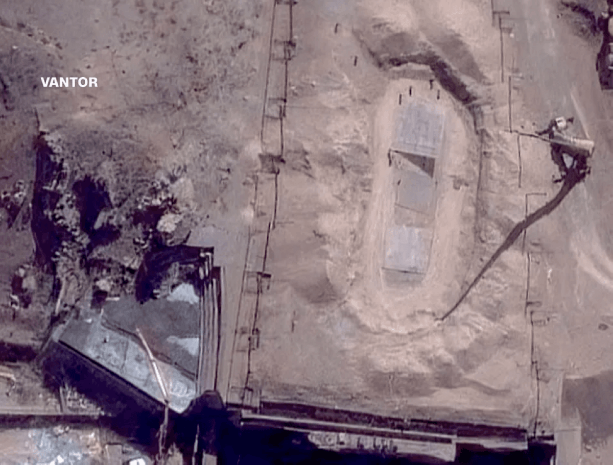 Satellite imagery suggesting possible reconstruction activity at Iranian nuclear facilities.