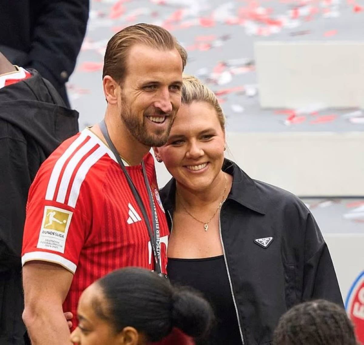England football players' partners pictured together at a World Cup 2026 match, representing their public profiles as successful businesswomen and influencers.