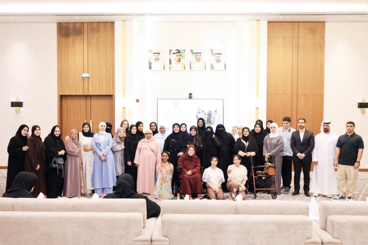 Members of the Dubai Women's Association at the launch event for the Athar and Youth Nukhbat Al Himam community councils in Dubai.