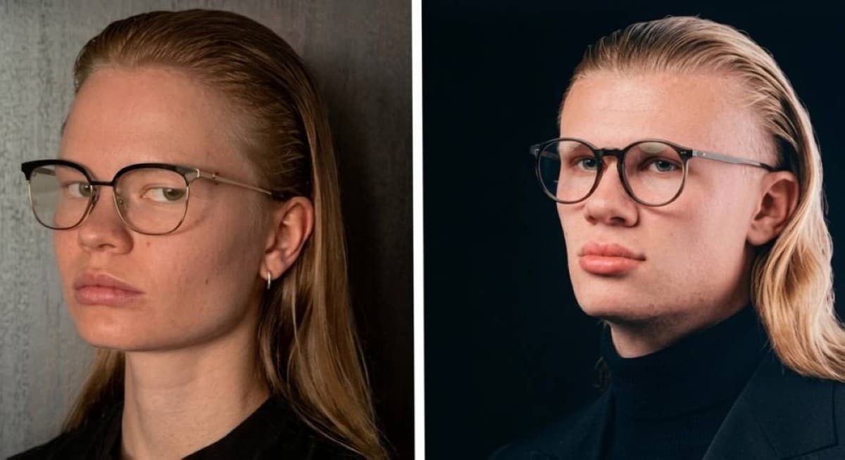 Russian model Anastasia Kostrometina, who gained viral fame during the 2026 World Cup due to her striking resemblance to Manchester City striker Erling Haaland.