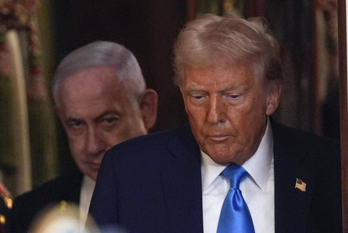 US President Donald Trump and Israeli Prime Minister Benjamin Netanyahu in a meeting.