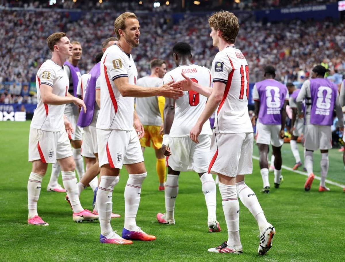 England and France players in action during their respective 2026 World Cup semi-final matches.