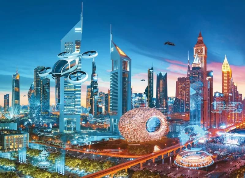 A visual representation of the UAE's leading position in the global comprehensive digitalisation index.